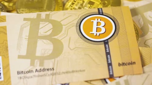 Internet Currency Falls Down on Banknote and Coins