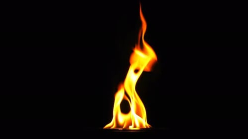Fire Burning Heat Flame On Black Background