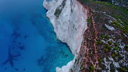 White Ocean Cliffs Luftaufnahme