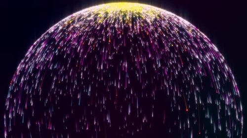 Colorful Particle Sphere Loop