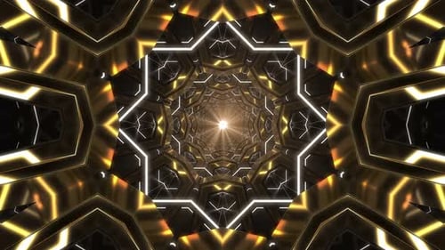 Golden Tunnel Background Loop