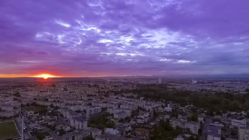 Scenery Sunset Over The City