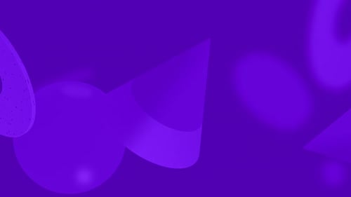 Verschiedene 3-D-Formen mit stilvollem lila Hintergrund