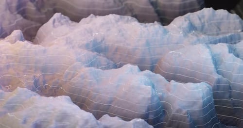 Dynamic Abstract Topographic Landscape Animation with Contour Lines