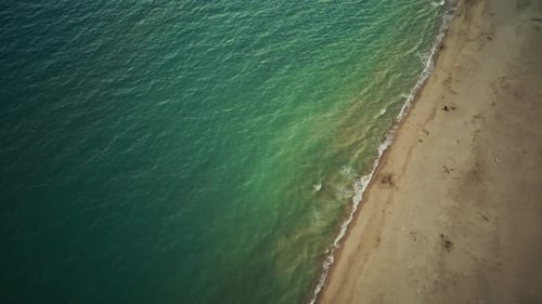 Drone View of Beautiful Footage of Sea Waves