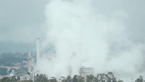 Factory Smoke Pollution Timelapse 01 4K