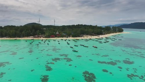 Boats Near Island in Thailand
