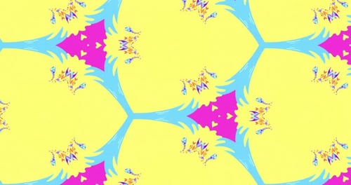 Abstract Kaleidoscope Fluid Morphing Loop