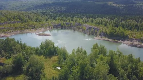 A beautiful blue lake