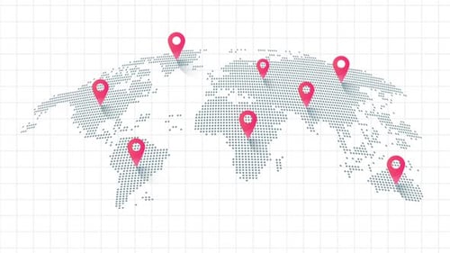 Animação de localização de pontos de pinos do mapa