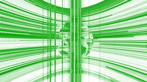 Tecnologia: verde, branco, cor, holograma Cyberpunk, Earth Animated