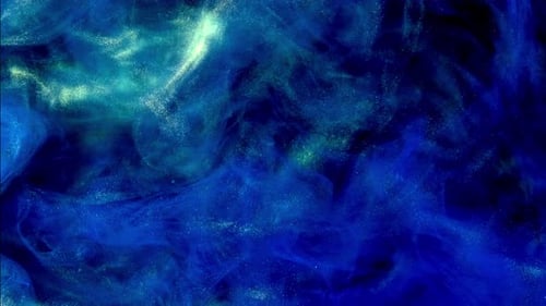 Abstract Blue and Gold Particle Swirls Background