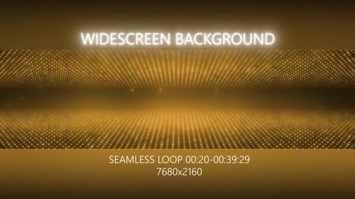Futuristic Golden Dot Grid Loop Widescreen Background