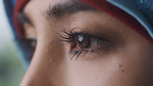 Close up of Arab woman eye