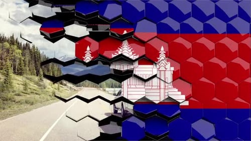 Geometric Hexagon Grid Transition Reveal