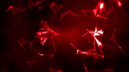 Abstract Red Glowing Plexus Network Animated Background