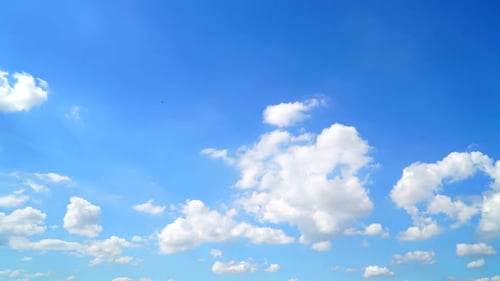 Time lapse of white cloud moving pass around sky background