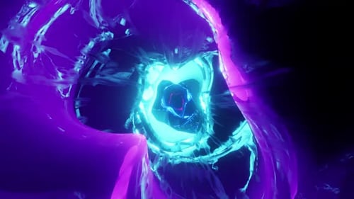 Vj Loop Purple Galaxy Space Background In Motion Tunnel HD