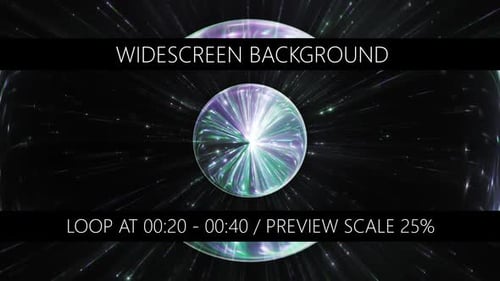 Abstract Energy Orb with Radiating Light Rays Background Loop