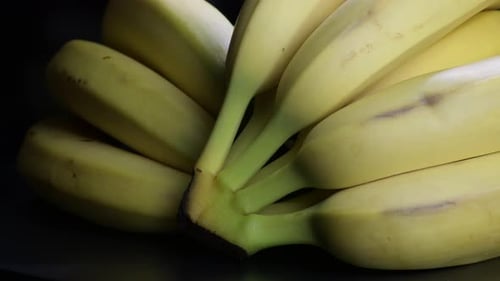 Close Up of Fresh Yellow Bananas