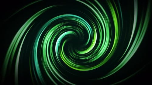 Seamless Looping Abstract Green and Blue Spiral Animation