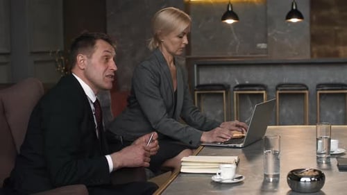 Male and Female Company Executives Participating in Meeting