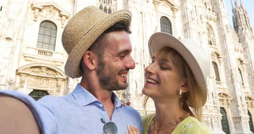 Couple having fun in the city