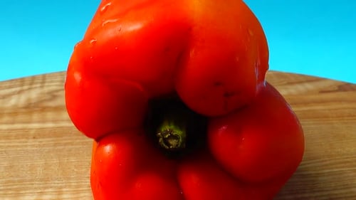 Close-Up of a Fresh, Red Pepper