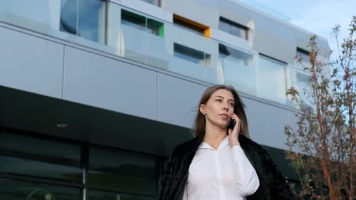 Pretty Businesswomen On The Street