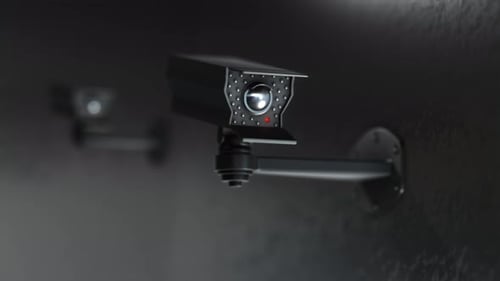 Security Camera Surveillance Rotating and Zooming Animation