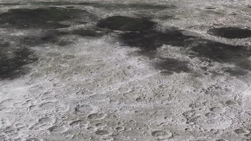 Detailed Lunar Surface Pan with Craters Animation