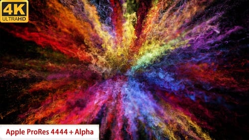 Colorful Particle Explosion Logo Reveal Opener