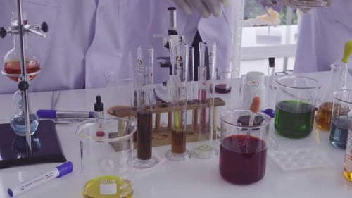 Scientists Conduct Medical Research in a Laboratory