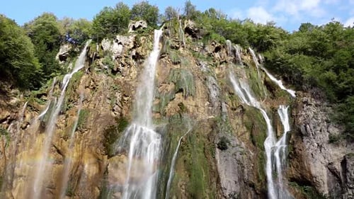 Viele Jets von Forest Waterfall