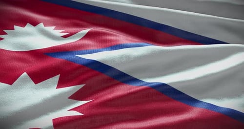 Waving Nepal Flag Seamless Loop Background