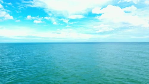 4K aerial drone view of beautiful sea waves, Flight over sea.