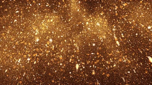 Golden Particles Falling Down Animation for Celebratory Backgrounds