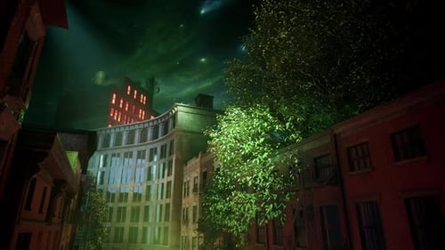 Animation de fond de rue d'hiver