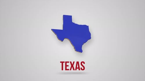Modern 3D Texas State Map Reveal
