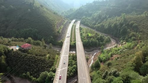 Aerial Highway Mountain