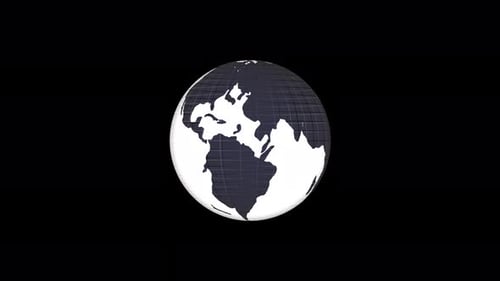 Simple Animated Globe Earth Rotation Loop