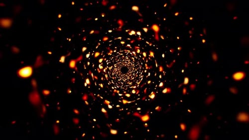 Abstract Rotation Fire Sparks Background Loop 4K