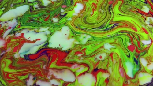 Abstract Swirling Neon Colors Close Up