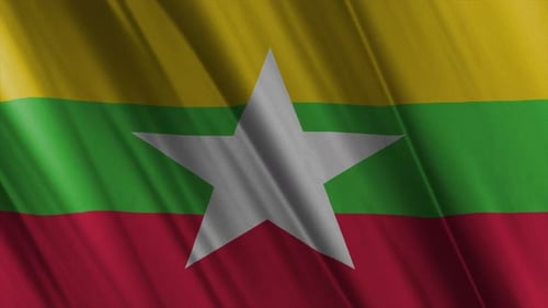 National Flag Waving with Realistic Fabric Texture