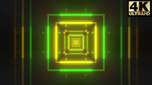 7 Colorful Neon Corridor Vj Loop Pack 4k