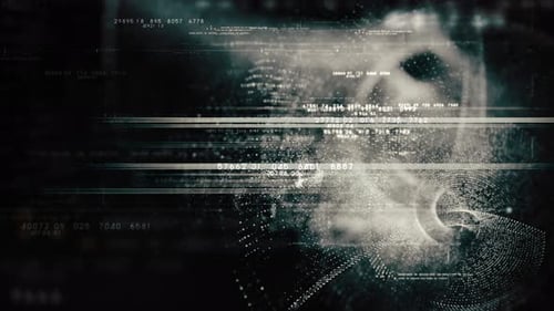 Futuristic Data Matrix Simulation HUD Background 09