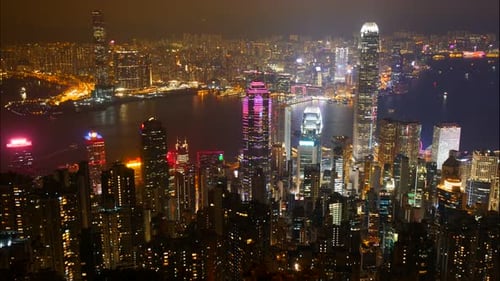 Wunderschönes Gebäude und Architektur rund um die Skyline von Hongkong