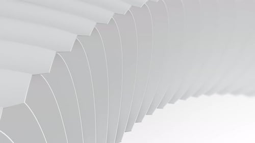 Abstract White Hexagonal Geometric Looping Animation