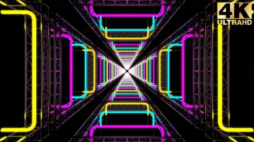 8 Neon Light Tunnel Vj Pack