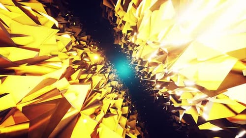 Gold Crystals Flight 4k